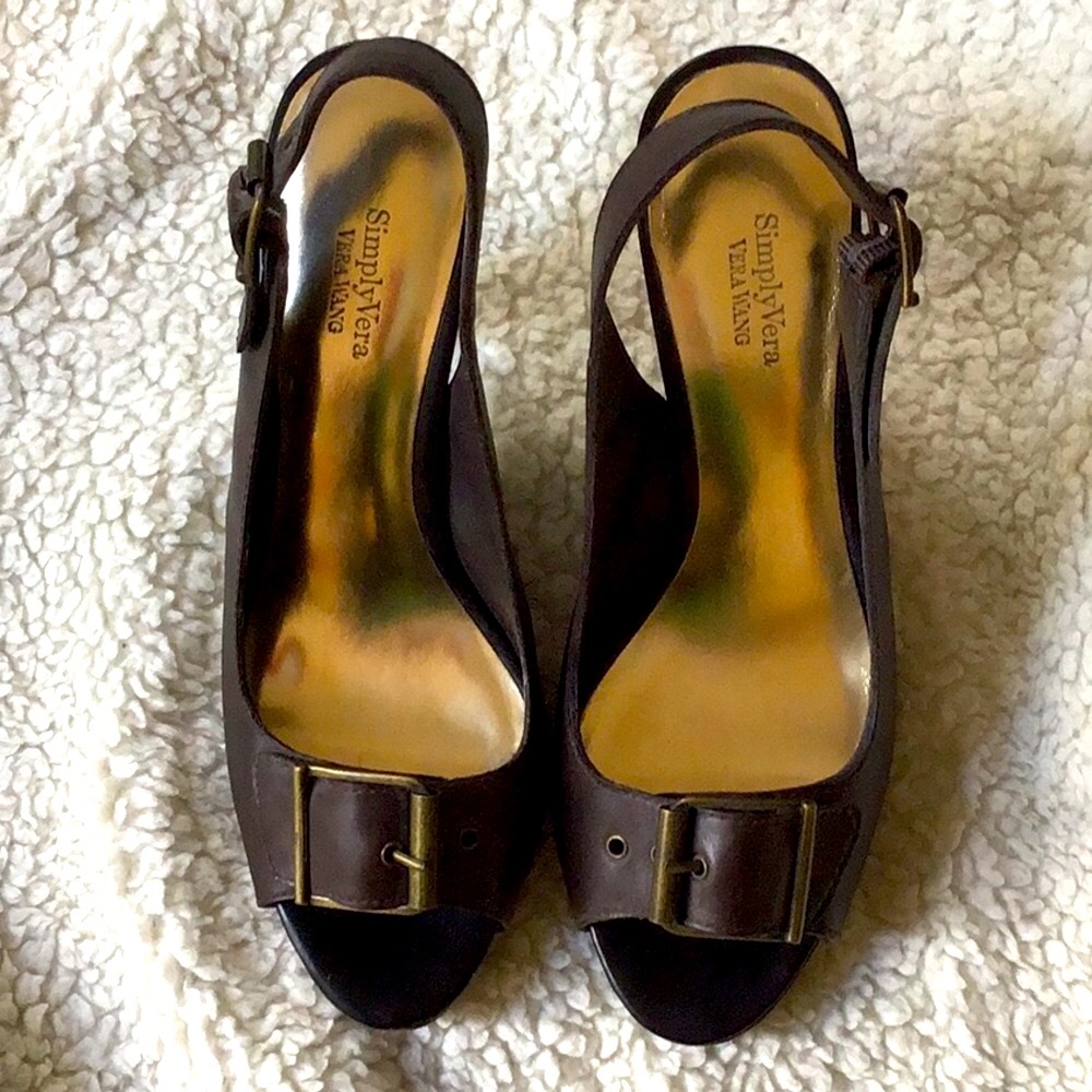 Simply Vera Leather Heeled Sandals